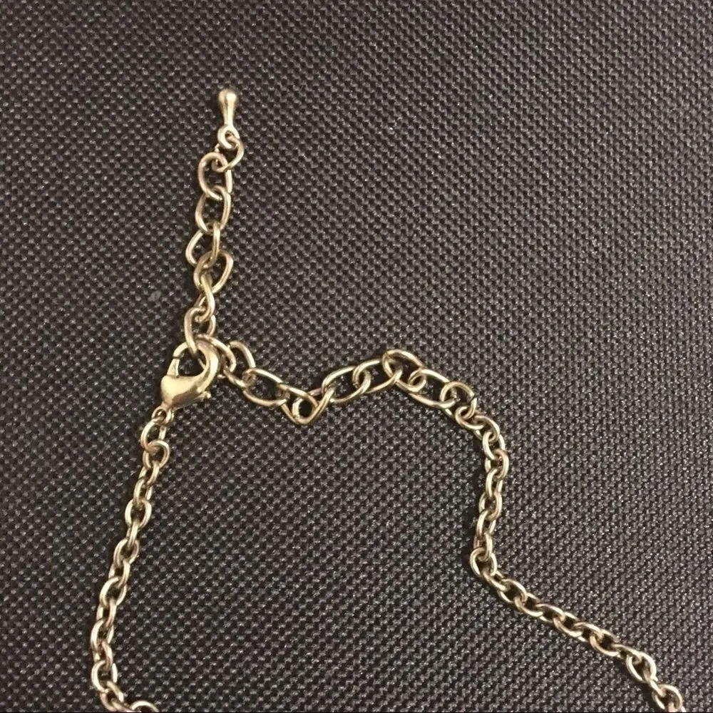 NWOT Heart Star Charm Dangle Chain Gold Necklace